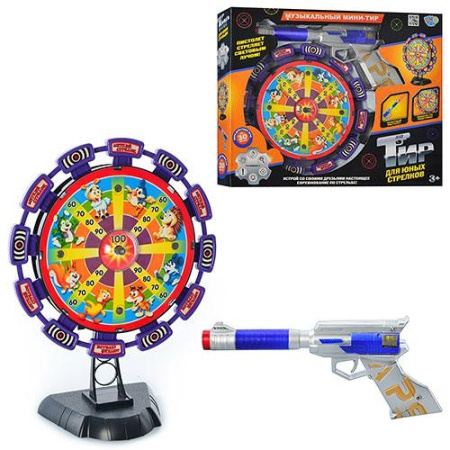 фото Тир LimoToy 274679 R/2168 пистолет с мишенью (не реагирует на лазер)