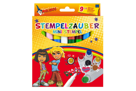 фото Штампы-фломастеры волшебные меняющие цвет MALINOS Stempelzauber 9 (9+1) шт