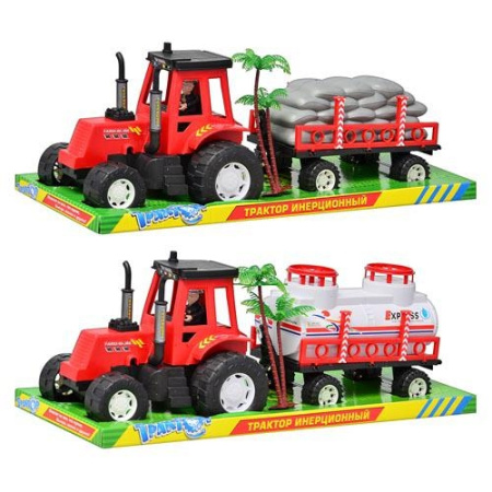 фото Инерционный трактор Мэтр Плюс 1688 A-1 A-2 с прицепом