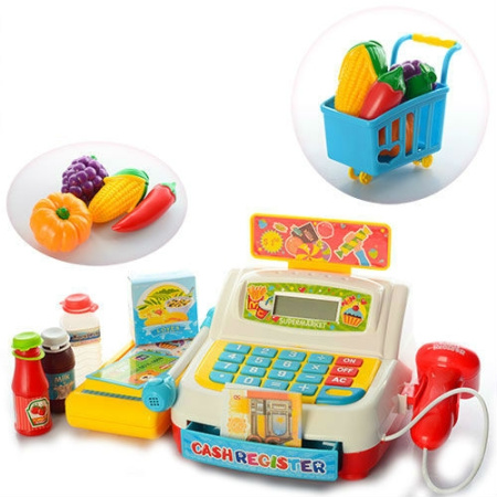 фото Кассовый аппарат с продуктами и тележкой 35563A