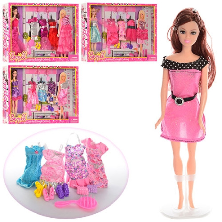 фото Кукла с нарядами и обувью YF11005CEFJ расческа сумочка