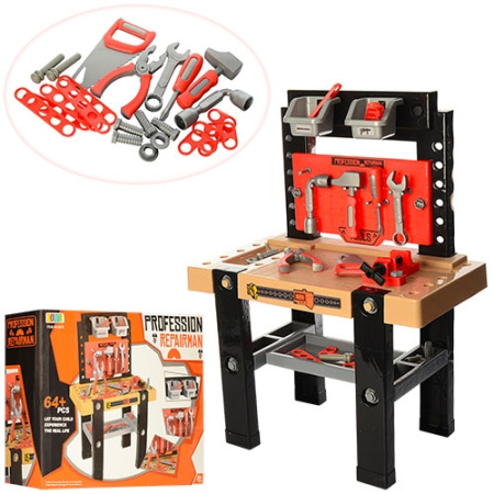 фото Набор инструментов для детей 8013 верстак (64 предмета)