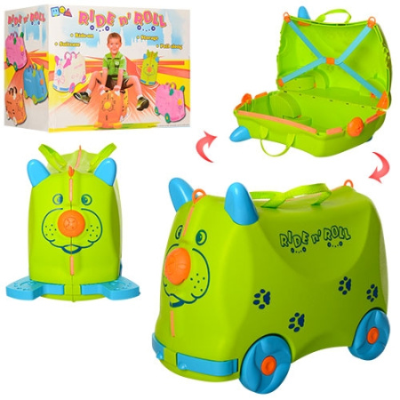 фото Детский чемодан на колесах MK 1937 каталка с ремнем