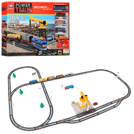 фото Детская игрушечная железная дорога 2082 локомотив с вагонами