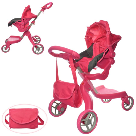 фото Коляска для куклы Melogo 9631 с сумкой и люлькой-переноской
