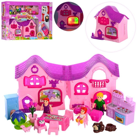 фото Игровой набор домик 8076BF мебель с фигурками