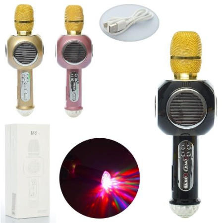 фото Аккумуляторный микрофон X13375 свет MP3 Bluetooth SDслот (27 см)