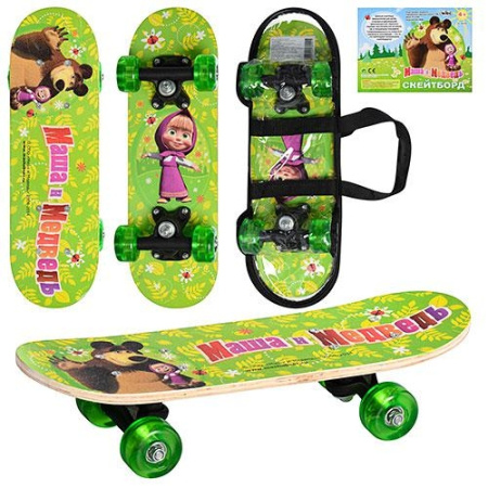 фото Детский скейт MM 0010 Маша и мишка (43х13см)
