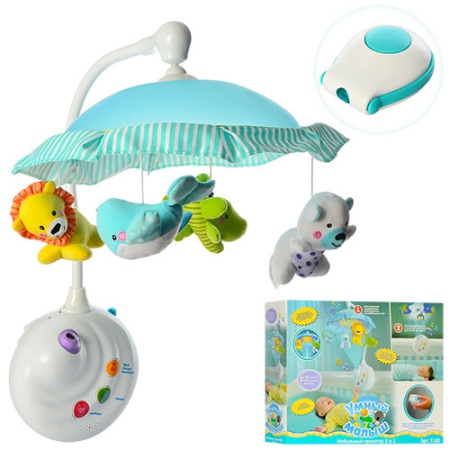 фото Мобильный проектор на кроватку 7180 с пультом управления