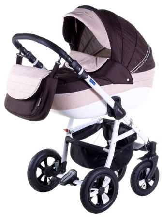 фото Коляска 2 в 1 Adamex Neonex TIP2 черный-белый-бежевый 620139