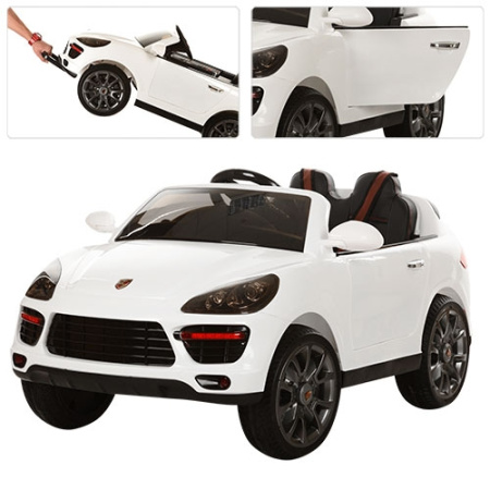 фото Электромобиль для детей Porsche Cayenne M 3191EBLR-1 кожаное сиденье (белый) фото Электромобиль для детей Porsche Cayenne M 3191EBLR-1 кожаное сиденье (белый)