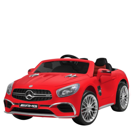 фото Детский автомобиль Mercedes AMG M 3583EBLR-3 с кожаным сиденьем (красный)