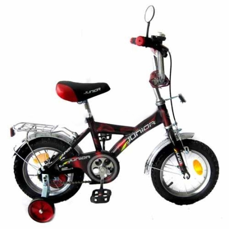 фото Двухколесный детский велосипед JUNIOR 16 с боковыми колесами от 4-х лет