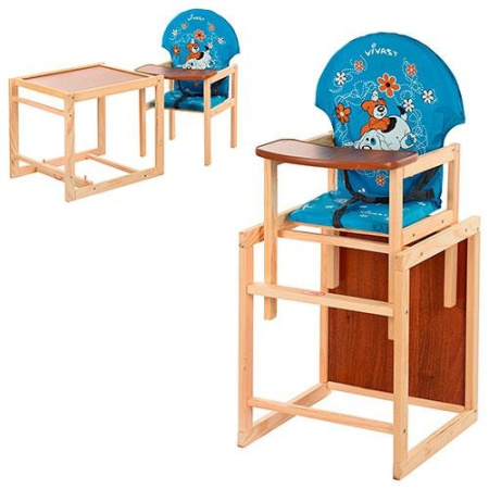 фото Стульчик для кормления трансформер Vivast М V-010-25-6 (голубой собака)