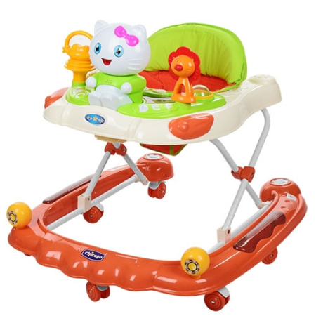 фото Детские ходунки B901 музыка звуки животных и свет (оранжевые)