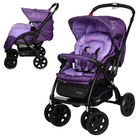 фото Коляска детская G328-9 книжка чехол на ножки (фиолетовая)