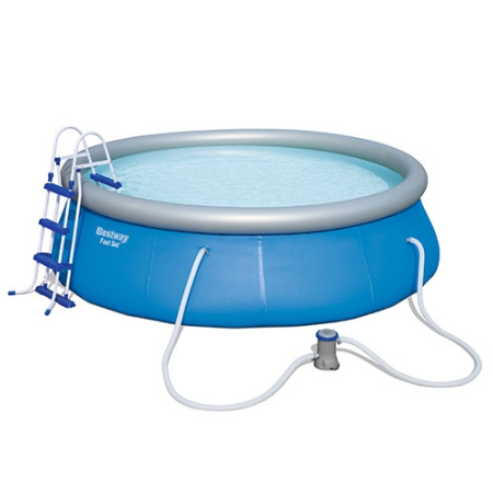 фото Надувной бассейн Bestway 57277 с фильтр-насосом и лестницей (366-91 см)