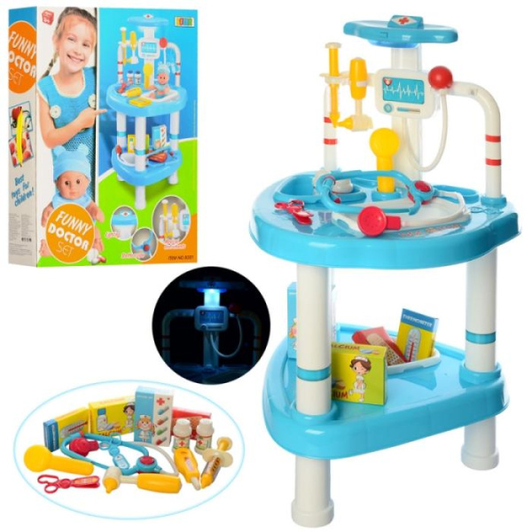 Игровой набор доктора 8301A столик с инструментами (33 предмета)