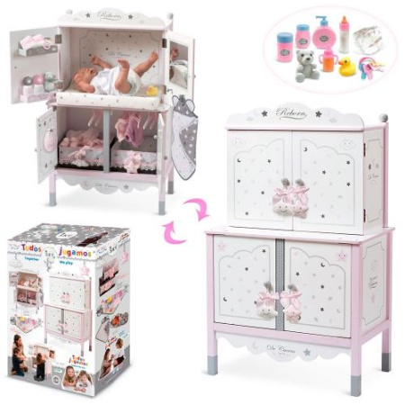 фото Детский деревянный комод для куклы DeCuevas 54824 с пеленальным столиком 2в1