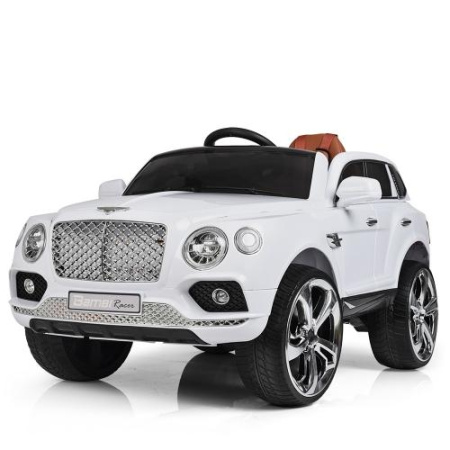 фото Джип для детей Bentley M 3586EBLR-1 открываются двери кожаное сиденье (белый)