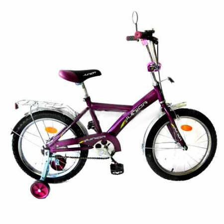 фото Двухколесный детский велосипед JUNIOR 18 со съемными боковыми колесами от 5-ти лет