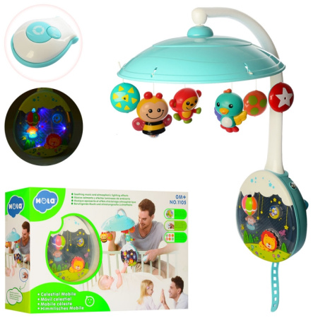 фото Карусель на кроватку на радиоуправлении HOLA 1105 с проектором