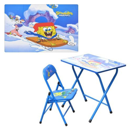 фото Детская парта DT 18-3 – столик со стульчиком Спанч Боб