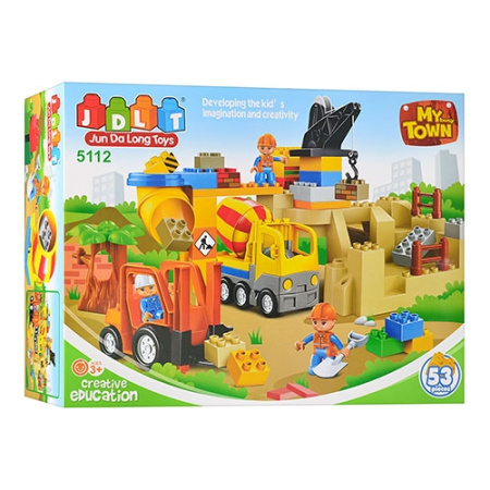 фото Конструктор JDLT 5112 Стройтехника, 53 детали