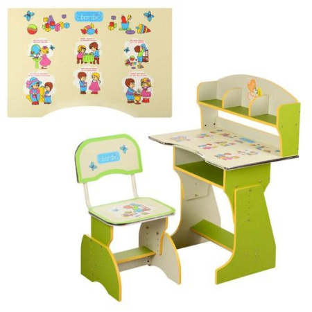 фото Детская парта ростишка Bambi HB 2070 UK-07-2-7 укр язык (салатовая)
