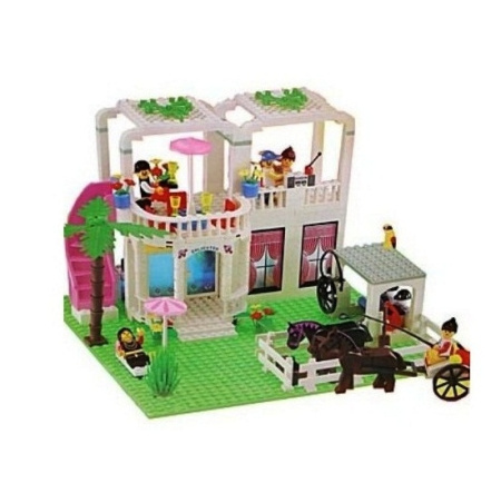 фото Детский игрушечный конструктор BRICK 66931 / 0135 "Загородный дом с лошадьми" (299дет.)