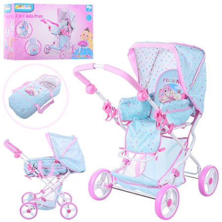 фото Коляска для куклы демисезонная D-86687 люлька корзина