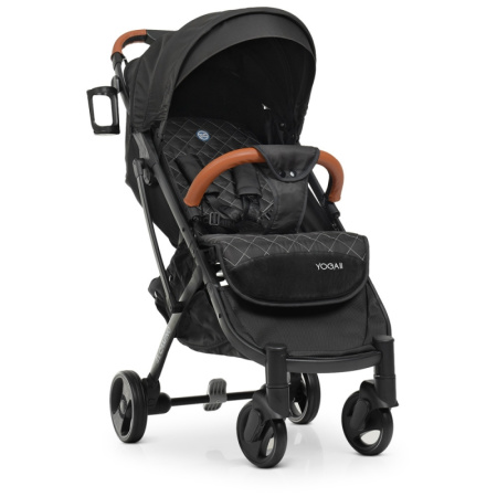 фото Коляска детская прогулочная M 3910-1 YOGA II книжка лен (черная)