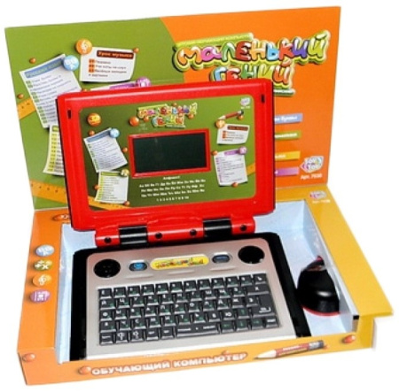 фото Детский обучающий компьютер с мышкой JT Мультибук 7038 русский/английский язык