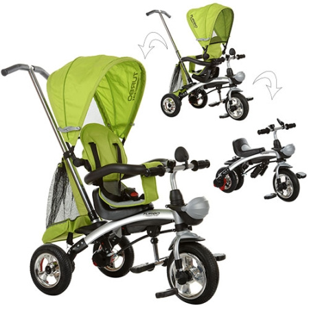 фото Велосипед – беговел ITRIKE M 3212A-3 TURBOTRIKE 2в1 (зеленый)