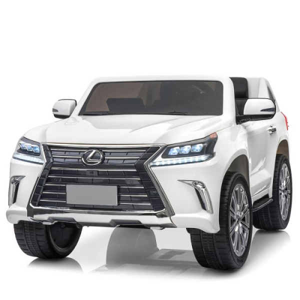 Детский джип Lexus LX570 M 3906(MP4)EBLR-1 полный привод 4 мотора и кожаное сиденье (белый)