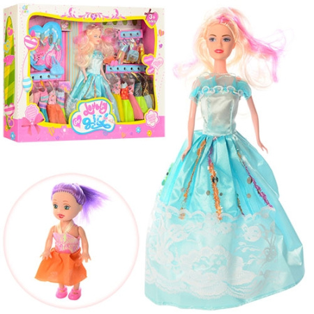 фото Кукла с дочкой и нарядами 883C аксессуары