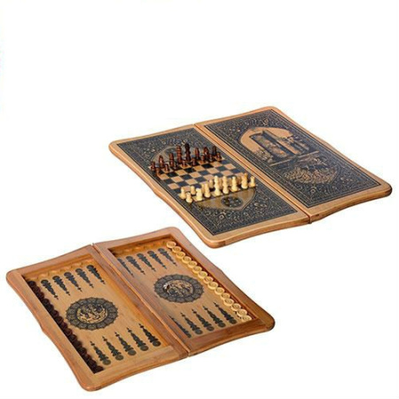 фото Бамбуковые шахматы нарды J 002-2093/B 4825