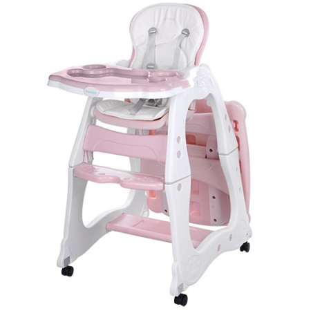 фото Детский стульчик для кормления M 2429-8 PRISMA трансформер (розовый)