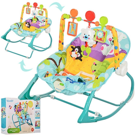 фото Детский шезлонг-качалка M 3238 регулируемая спинка