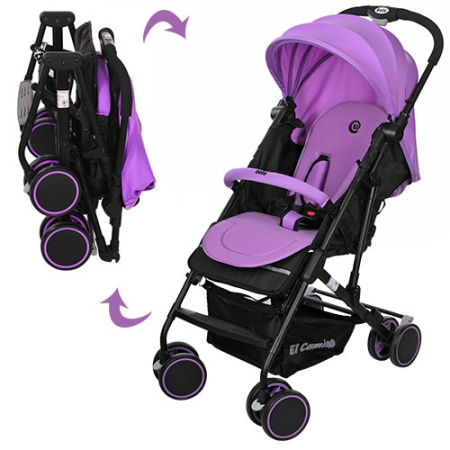 фото Коляска для детей SOLO M 3428-9 прогулочная книжка (фиолетовый)