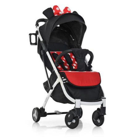 фото Коляска детская прогулочная M 3910-3 YOGA II книжка лен (черно-красная в горошек)