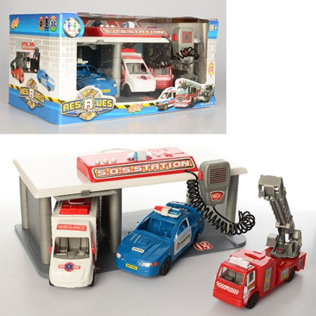 фото Детский игровой гараж 999B-9A рация и машинки