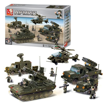 фото Конструктор для детей SLUBAN M38-В7000 армия военная техника (956 деталей)