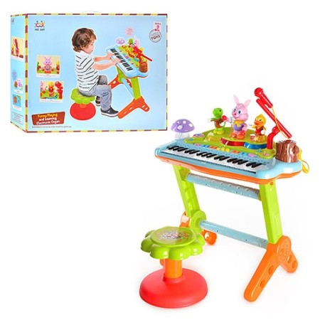 фото Детский синтезатор на подставке 669 со стульчиком от сети