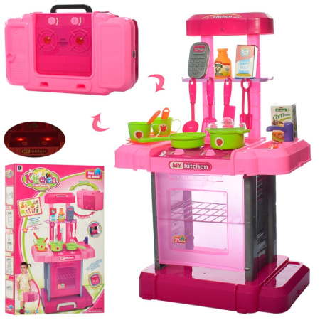 фото Детская кухня-чемодан для игр 661-60 звук и свет