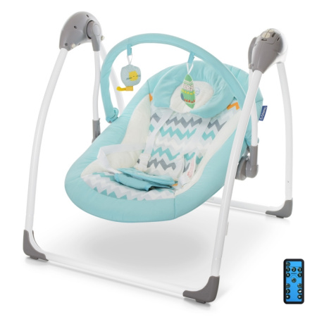 фото Детские качели El Camino ME 1047 AIRY Mint с радиоуправлением (голубые с зигзагом)
