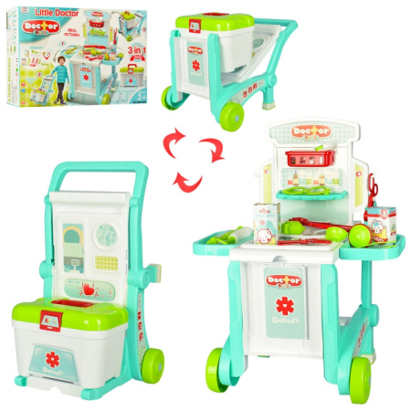 фото Игровой набор доктора 008-929 чемодан на колесах с инструментами