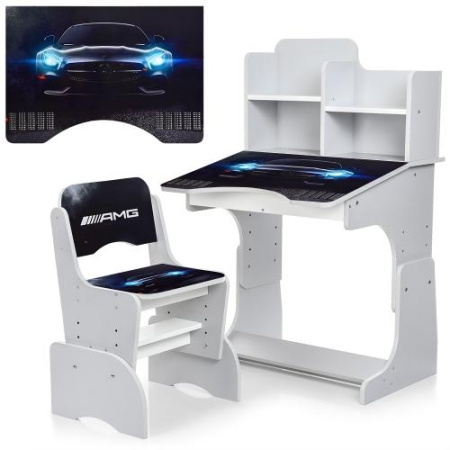 фото Парта для детей Mercedes AMG W 2071-61-4 растишка со стульчиком (белая)