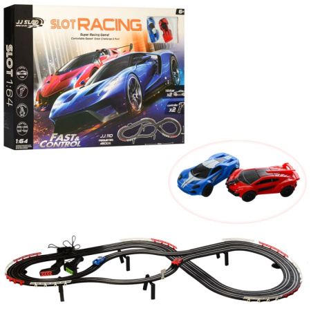 фото Автотрек для детей JJ110-2 работает от сети длина трассы 460 см