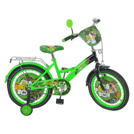 фото Велосипед для детей «Бен 10» 18" дюймов P 1832 B-1 (зелено-черный)